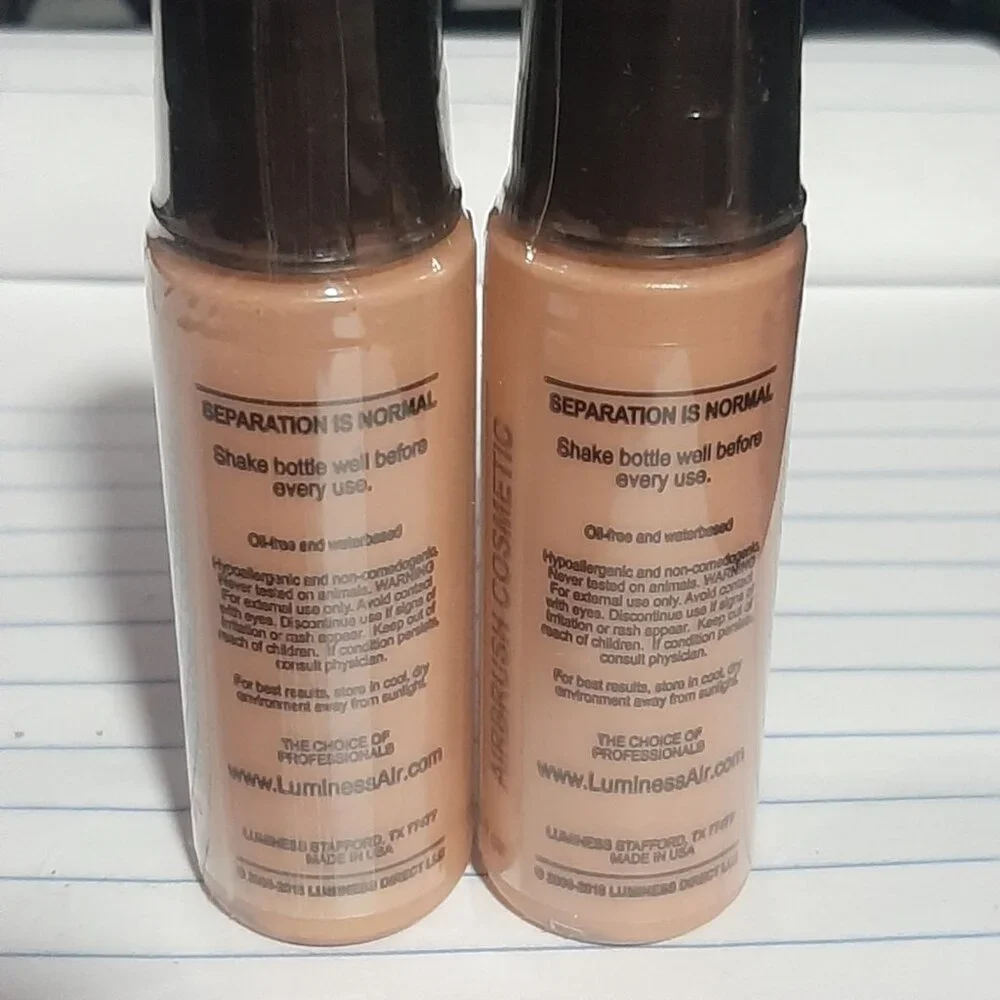 Luminess Silk Airbrush Foundation Shade 6 All In One Formula 2 Bottles 0.5 Oz